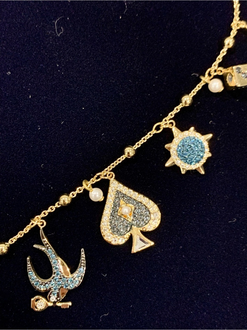 New/never worn Swarovski Gold "All Around" Luck Magic Charm Necklace - Picture 6 of 12